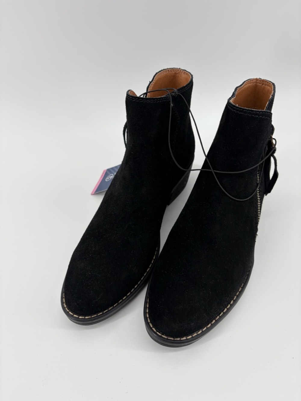 White Mountain Ladies Ankle Boot Black  Size 6.5 984204079 Genuine‎ Leather, NWT